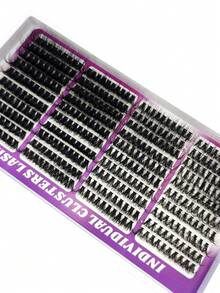 HBZGTLAD 40-Row A-Cluster False Eyelashes, Fluffy Pointed Lash Clusters, Volume Single Clusters, Segmented Lash Extensions, Pointed Lash Clusters, DIY Mixed Lengths, 0.07 Thickness, C/D Curl, Thick Eyelashes, Russian Curl, Wispy, Personal Lash Extensions, Reusable - View 5