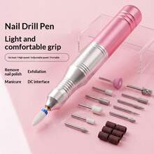 Nueva Lima de Uñas Eléctrica Portátil Mini, Herramienta de Manicura con Enchufe para Pulido y Eliminación de Uñas - A - Ver 1