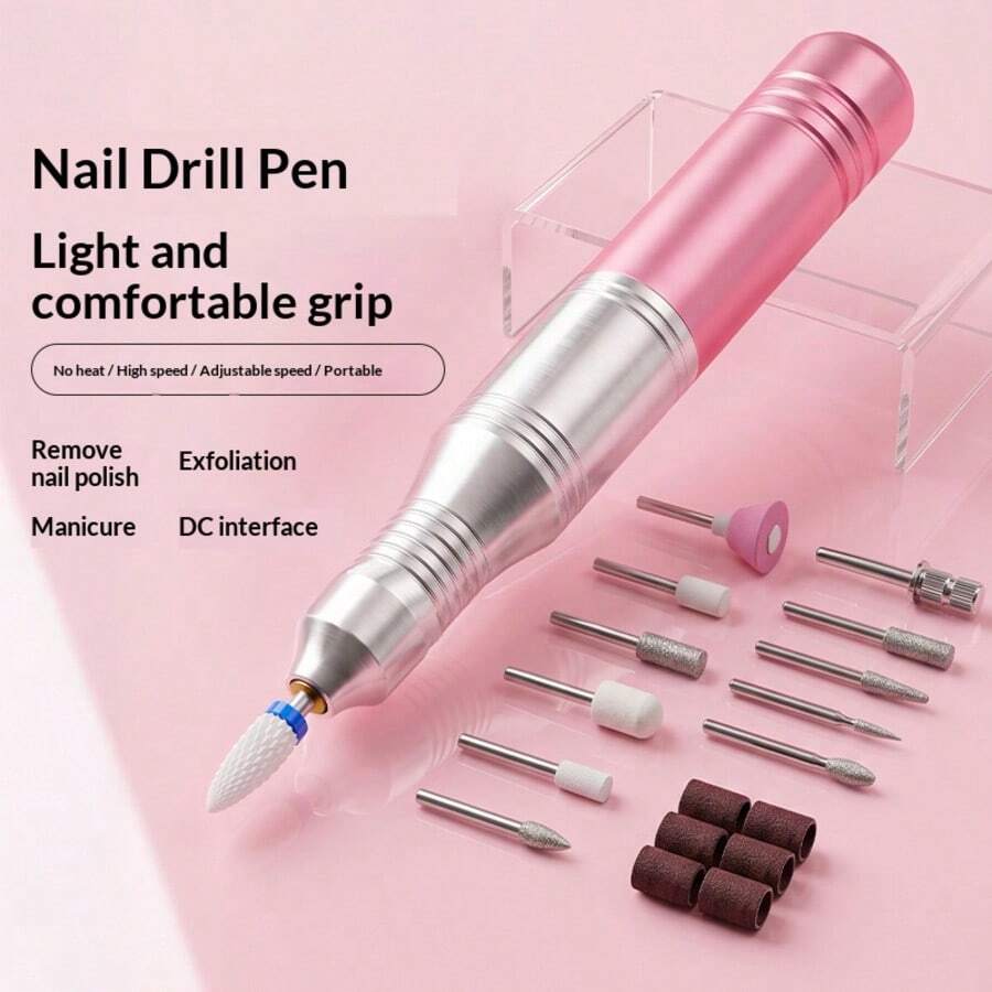 Nueva Lima de Uñas Eléctrica Portátil Mini, Herramienta de Manicura con Enchufe para Pulido y Eliminación de Uñas - A - Ver 1