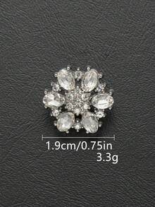 4PCS Crystal Rhinestone Hand-Sewn Buttons Flower Shape Decorative Buckles For Women Coats Dresses Jackets Formal Wear Clothing Repair - Multicolor - View 10