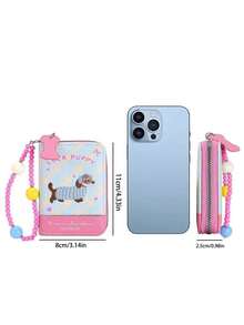 Coin Purse, Card Holder, Dachshund Embroidery Pattern, Fashionable Small Wallet, Cute Style Card Holder, Document Organizer, Card Organizer, Perfect Gift For Family And Friends - Multicolor - View 8