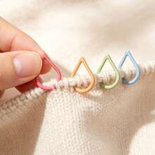 10/20/30/60/100pcs Water Drop Shaped Knitted Crochet Stitch Markers, Cute Water Drop Design Reusable Locking Clips Accessories, Suitable For Handmade Knitting Sewing Craft Projects, Gift For Knitting Enthusiasts - 5 Colors - View 6