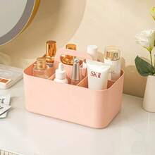 Marker Storage Box, Large Capacity Multi-Function Desktop Compartment Organizer, Office Student Children Stationery Storage Box, Portable Makeup Organizer Basket - Multicolor - View 8