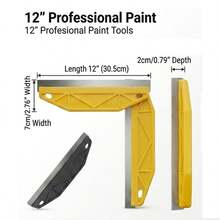 UNIQUEFORYOU Professional 12-Inch Heavy Duty Metal Paint Trimming Tool With Ergonomic Handle And Blade - Suitable For Fine Trimming, Wallpaper Cutting, Wall Coating Barrier System - Durable Trimming Tool For Home And Commercial Use - Scraper - View 2