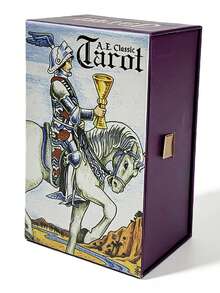 1 BoxA.E. Classic Tarot Cards Deck 78 Cards, Gift Box Packaging,With Guide Book,Vintage Style Divination Set, Ideal For Collectors - Multicolor - View 13