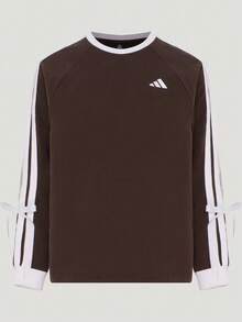 Adidas Women's DCE LS TEE 2 Long Sleeve Knit Collarless T-Shirt TLH4830 - Mocha Brown - View 1
