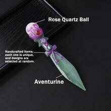 1PC Natural Amethyst & Obsidian Crystal Ball Unbladed Knife Model – Reiki Energy Healing, Polished Crystal Artwork, Original Design Spiritual Collecti - Crystal Ball Magic - View 11