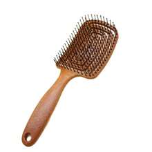 1pc Boxed Wild Boar Bristle Anti-Static Scalp Massage Hollow Design Hair Comb, Hair Salon Tool Gift - Multicolor - View 10