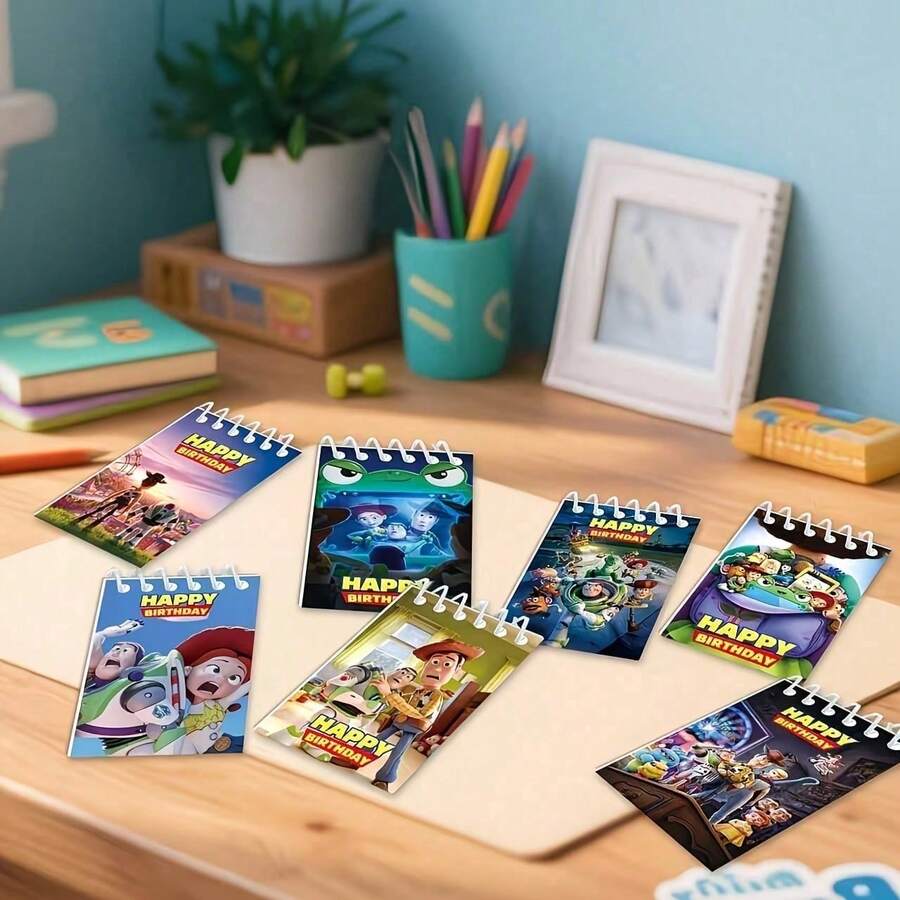 asmodee 1pc/10pcs Disney Toy Story Spiral Coil Notebook, Portable Diary For Daily Recording, Perfect Cartoon Themed Stationery Gift For Back To School Season And Birthday - Style Random - View 1