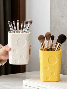1/2pcs Cosmetic Storage Cylinder, Minimalist Vanity Organizer, Makeup Brush Eyeshadow Eyebrow Pencil Holder, Multi-Purpose Home Decor - View 8