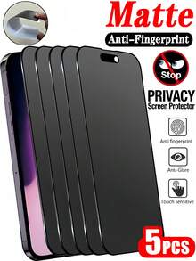 5片裝 陶瓷柔性防窺隱私螢幕保護貼 霧面防窺膜 相容 iPhone 17 16 15 14 13 12 11 及更多機型 柔性膜 隱私膜 防刮 耐觸控 適合手機殼使用 [非玻璃膜] - 黑色 - 查看 10