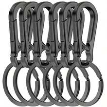 4/6/10/15pcs Metal Buckle Keychains - Climbing Carabiner Metal Key Rings, Convenient Key Rings, Car Key Hooks - Carabiner - View 13