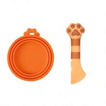 Pet Food Can Lid And Spoon, Cute Paw-Shaped Can Opener Cat Wet Food Spoon, Dog And Cat Can Universal Silicone Sleeve Suitable For Cats And Dogs - 1L - View 14