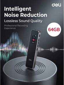 DELI MP301 Voice Recorder 8G/16G/32G/64G Large Capacity, Intelligent Noise Reduction, Long-Distance Recording, 20-Hour Standby, Auto-Save On Power Loss, Portable Voice Recorder For Business Meetings, Training, And Learning - View 11