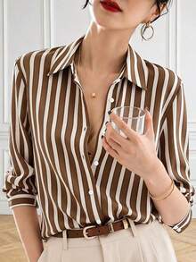 Women Blouses & Shirts - Camel - View 2