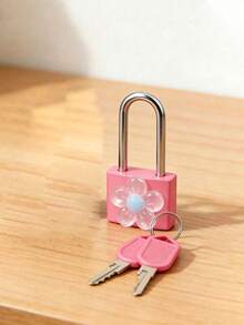 Floral Decorative Metal Padlock (Includes 2 Keys), Suitable For Travel, Business Trips, Daily Commute, School Or Office Use, Outdoor Camping - A - View 14