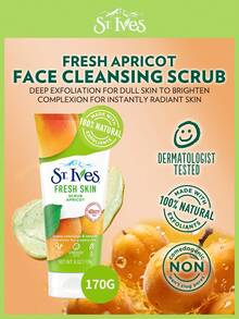 [170g] St. Ives Apricot Scrub | Formula Lembut, Melembapkan Kulit | Merek Scrub No. 1, SPA Lembut untuk Tubuh dan Wajah | Bebas Minyak, Teruji oleh Dermatolog | 100% Partikel Scrub Alami, Mengelupas Kulit Kasar dengan Lembut - Aprikot - View 1