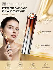 AXH RF Skin Tightening Device - 3-In-1 Anti-Aging Device, Combining Microcurrent And Red Light Therapy, Effectively Reducing Wrinkles, Lifting And Firming, Tightening Skin - Silver - View 2