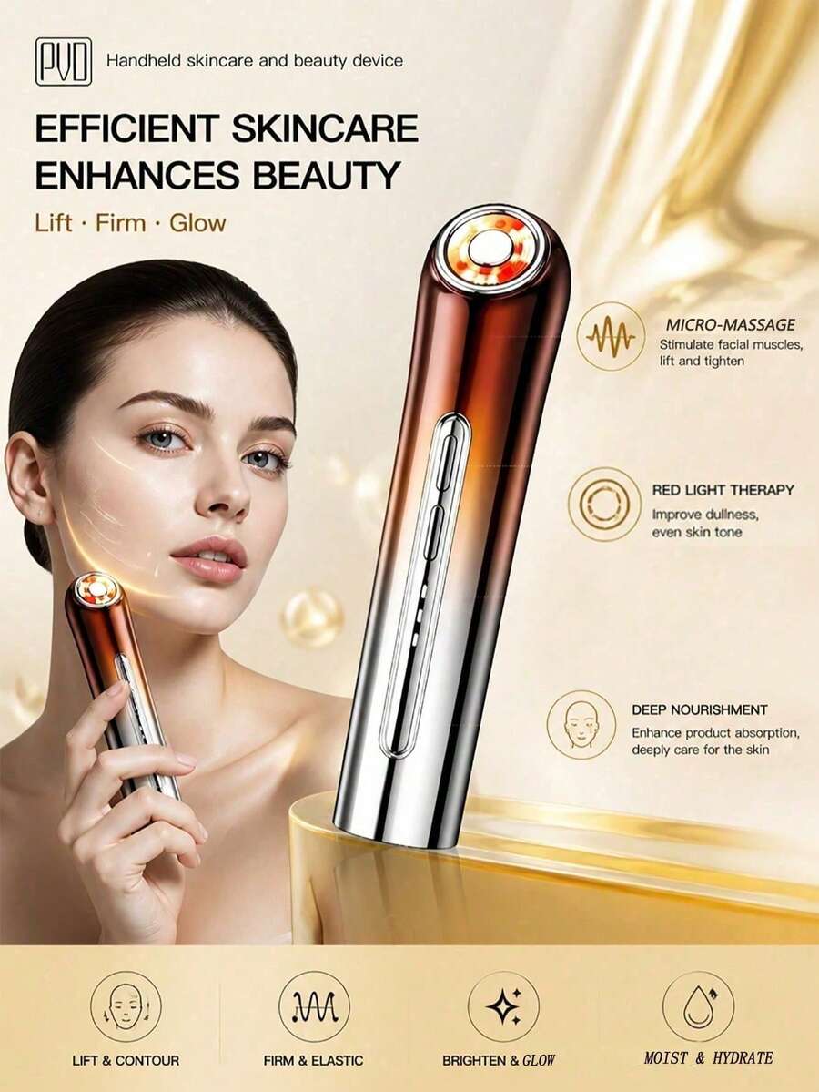 AXH RF Skin Tightening Device - 3-In-1 Anti-Aging Device, Combining Microcurrent And Red Light Therapy, Effectively Reducing Wrinkles, Lifting And Firming, Tightening Skin