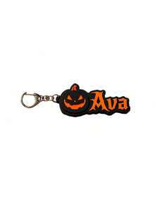 Custom 3D Layered Acrylic Pumpkin Keychain, Personalized Name Halloween Gothic Backpack Pendant, Holiday Gift For Students & Friends - Multicolor - View 6