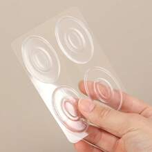1pc Transparent Ring-Shaped Silicone Foot Protector, Unisex, Anti-Friction Cushioning Pressure Relief Pad, Adhesive Forefoot & Heel Foot Protection Patch - Clear - View 10