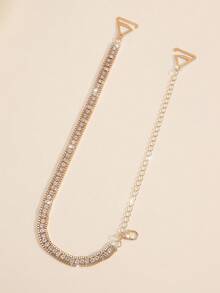1pc Gold Exquisite Rhinestone Chain Replacement Shoulder Strap, Suitable For Wedding Dress, Beach Wedding, Travel Photography, Banquet Party, Bridesmaid Styling - Gold - View 4