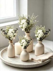1/2/6/12pcs Bohemian Style Artificial Mini Flower Bouquets, Suitable For Small Vases, Desktops, Mailboxes As Gift Decorative Flowers - Green 1 - View 8