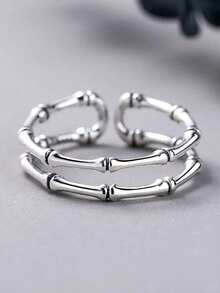 1pc Gothic Style Ring Women's Halloween Party Accessory Gift - Silver - View 1
