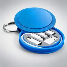 Multifunctional Round Shell Data Cable Box, Fast Charging Multifunctional Magnetized Hanging Cable Adapter Connector Data Cable Box, Six-In-One New Data Cable Storage Box Set, Data Cable And Storage Box Combination, Data Transmission And Adapter Data Cable Set, Data Cable Storage - Multicolor - View 7