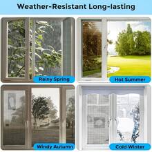 3PCS 157.48-Inch Long Mosquito Net Repair Tape(2rolls Of Tape+1pc Of Random Color Scissors) -Suitable For Repairing Damaged Windows And Curtains In Dormitories As Well As Waterproof NetPatchesForDoorsWindowsAndScreens-Self-AdhesiveWindowRepairNetTape - 3-piece Set = (2 Rolls Of Grey Tape + 1 Pair Of Scissors In Random Color) - View 4