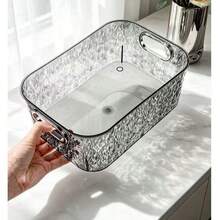 1 buah Kotak Penyimpanan Akrilik, Baki Penyimpanan Plastik, Organizer Kosmetik, Kotak Alat Seni, Kotak Penyimpanan Seni Kuku, Kotak Penyimpanan Perhiasan, Cocok untuk Kamar Mandi, Kamar Tidur, Ruang Tamu, Meja, Dekorasi Rumah dan Perlengkapan Penyimpanan - MultiWarna - View 2