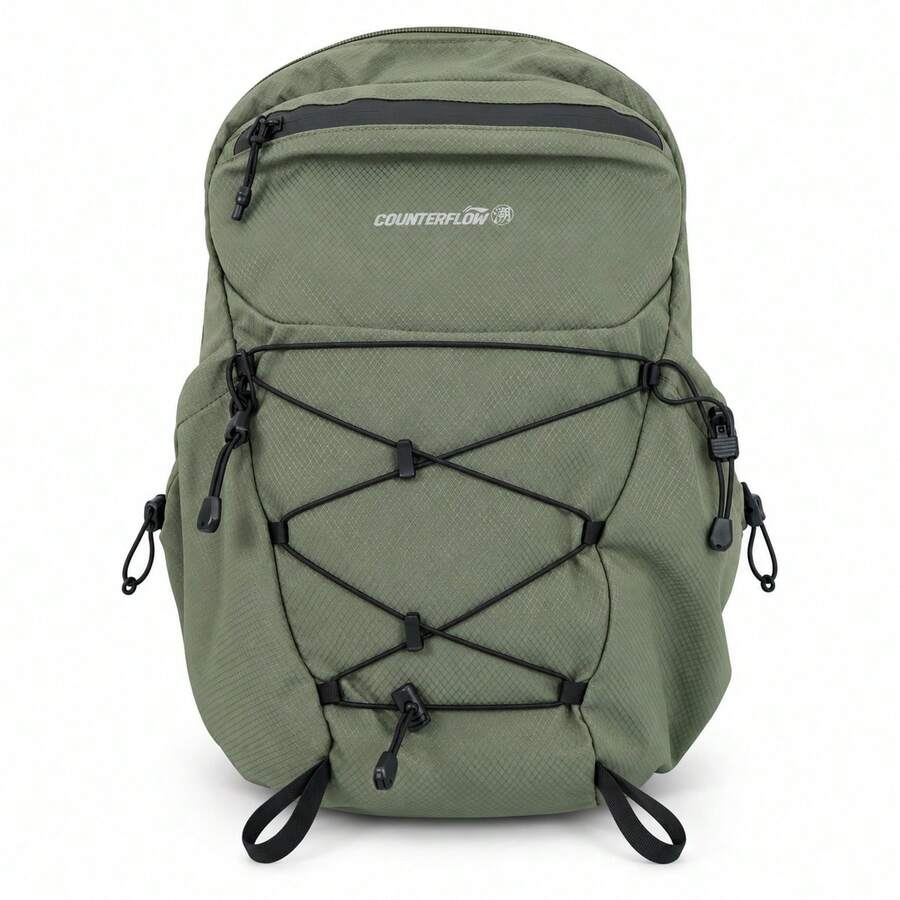 LI-NING CF Travel - Universal Large Capacity Sports Backpack ABDV335 - Gray Green - View 1