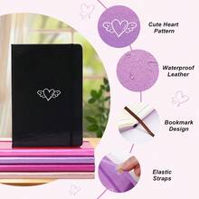 Elegant Shiny Sequin A5 Hardcover Notebook, Cute Heart Pattern College Ruled Journal, Diary Gift For Girls And Women, Suitable For Office Note-Taking - Multicolor - View 13