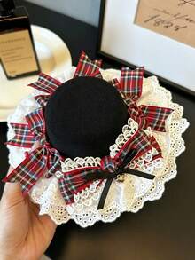 1pc Sweet Girl Cute Lace Bow Hair Clip, Versatile New Style Hair Accessory Headpiece Hairpin - Multicolor - View 4