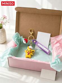 MINISO Pokemon Pikachu Chef Outfit Keychain With Purple Strap And Pokeball Charm For Handbag Backpack Keys, Birthday, Christmas Gift - Style 1 - View 5