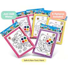 Mini Kids DIY Watercolor Painting Set Cartoon Coloring Card Craft Kit With Paint & Brush Educational Art Toy For Toddler Boys Girls - Multicolor - View 2