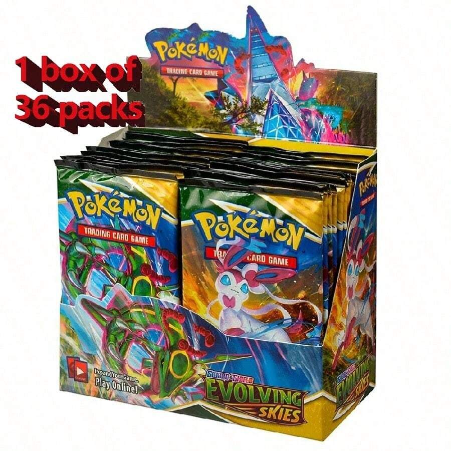 Bandai Namco Trading Card Game Sword & Shield Series 7 Versi Bahasa Inggris Expansion Pack 360 Kartu/Kotak Evolution Sky Permainan Meja Dewasa Kartu Koleksi Hadiah Pesta Liburan Hadiah Natal Hadiah Teman Hadiah Ulang Tahun Hadiah Teman Sekelas - MultiWarna - View 1