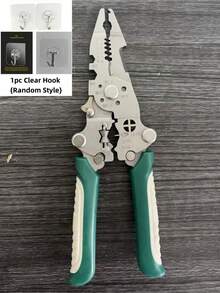 1pc Multi-Function Foldable Electrician Wire Stripper - All-In-One Tool For Stripping, Cutting, Twisting Pipes, Crimping Terminals, Foldable For Easy Storage, Essential Hand Tool For Electricians, Construction Sites And Home Repairs - Foldable Wire Strippers - View 13