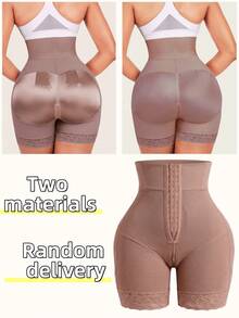 1pc Women's Butt Lifting Shapewear Panties, Tummy Control Shaping Underwear With Hook And Zipper Closure Design - Purple - View 4