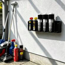 4-Hole Wall-Mounted Gas Canister Storage Rack, Spray Bottle Organizer, RV Door Spray Can Organizer, Caulk Tube Storage Box, Suitable For Garage, Workshop, Store And Home Wall-Mounted Gas Canister Rack - Multicolor - View 6