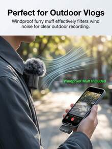 HITOZON Wireless Lavalier Microphone With AI Voice Changer & Smart Noise Cancellation – Plug & Play, Charging Case Included, For Smartphones – Ideal For Streaming, Podcasting & Content Creation - View 4