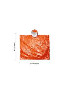 1pc Emergency Heat Reflective Rain Poncho, Outdoor Hiking Gear - Multicolor - View 11