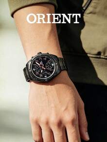Orient Women's Black‑Ion‑Plated Multi‑Function Quartz Watch Bold Numeral Black Dial Calendar‑Week Display All‑Black Bracelet Rugged Sport‑Business Watch - Black - View 2