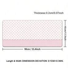 Cute Pink Check & Polka Dots Pattern PU Leather Large Desk Mouse Pad, Waterproof Anti‑Dirt Non‑Slip Keyboard Desk Mat, Smooth Desktop Protector Decor For Home Office Work Study Gaming, Aesthetic Lace Design Large Size Desk Pad For Daily Desktop Use - View 11