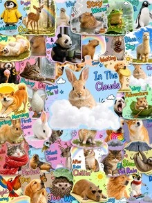 50pcs Animal Weather Forecast Stickers, Cute Animals With Weather English Quotes, Colorful Cute Border Design, Suitable For Planner, Water Bottle, Luggage, Skateboard, Notebook, Phone Case, Storage Box Decoration - Multicolor - View 9