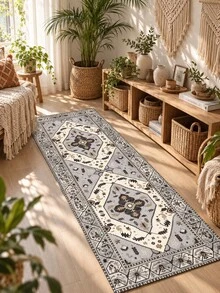 1/2pcs Diatomaceous Earth Bath Mat, Bohemian Floral Pattern Style, Super Absorbent, Non-Slip, Perfect For Bathroom, Kitchen And Dining Room, Quick Drying, Ideal Gift For Home Decor And Bathroom Mat - Multicolor - View 2