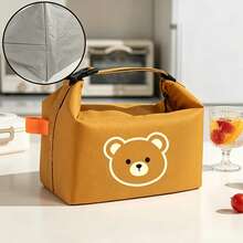 Large Capacity Foldable Insulated Lunch Box Bag, Portable Handheld Lunch Bag For Office Commute, Picnic, Outdoor, Food Storage And Insulation - View 3