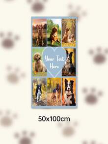 Custom Photo Text Throw Blanket, Personalized Picture Collage Fleece Blanket, Customized Pet Memory Photo Blanket For Sofa Bed Home Decor Gift - Multicolor - View 60