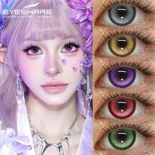 Eyeshare 1 Pair Cosplay Contact Lenses For Eyes Red Lenses Cosmetic Purple Eye Lenses Pink Contacts - Yearly Disposable - View 2