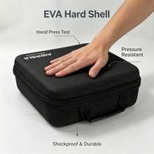 EVA Hard Shell Carrying Case Only, Portable Storage Bag For Mini 3 / Mini 4 Pro Drone, Shock‑Proof Protective Drone & Accessories Not Included - Black - View 3